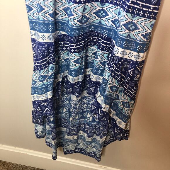 Mudd women's size medium spaghetti strap blue white dress preloved condition - Picture 8 of 8